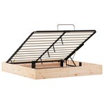 vidaXL Cadre de lit ottoman avec rangement Naturel 200 x 200 cm