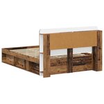 vidaXL Cadre de lit avec rangement Bois ancien 140 x 190 cm