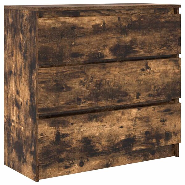 vidaXL Buffet chêne fumé 80x35x76 cm bois d'ingénierie
