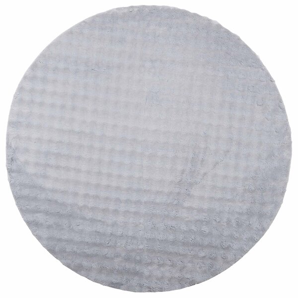 vidaXL Tapis de surface Rond HUARTE Gris Ø 120 CM Polyester