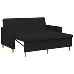 vidaXL Canapé-lit escamotable Noir Tissu