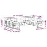 vidaXL Ensemble de canapés d'extérieur 9 Pièces Blanc et crème