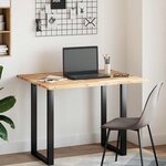 vidaXL Dessus de bureau non traité 100x80x2 cm bois d'acacia massif