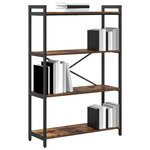 vidaXL Étagère Chêne fumé 80 x 30 x 120 cm Bois d'ingénierie