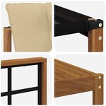vidaXL Ensemble de canapés d'extérieur 9 pc Naturel et Beige