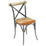 vidaXL Chaises à manger lot de 4 bois de récupération solide