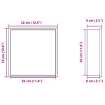vidaXL Niche de douche doré brossé 32x32x9 cm acier inoxydable