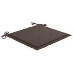 vidaXL Coussins de chaise jardin lot de 4 taupe 40x40x4cm tissu oxford