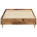 vidaXL Cadre de lit sans matelas vieux bois 90x190 cm bois ingénierie