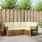 vidaXL Ensembles de canapés avec coussin 4 Pièces Naturel et Crème
