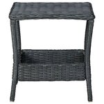 Salon de jardin meuble d'extérieur ensemble de mobilier 3 pièces avec coussins résine tressée gris foncé 02_0016001