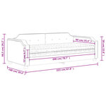 vidaXL Lit de jour avec matelas noir 90x200 cm tissu