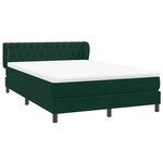 vidaXL Sommier à lattes de lit et matelas vert foncé 160x220cm velours
