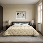 vidaXL Duvet d'hiver Crème 240 x 260 cm Microfibre et polaire Teddy