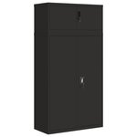 vidaXL Classeur noir 90x40x180 cm acier