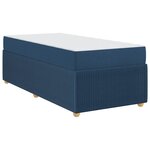 vidaXL Cadre de lit Autre Bleu 90 x 190 cm tissu