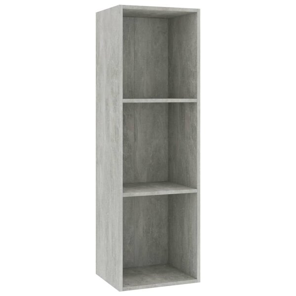 vidaXL Bibliothèque/Meuble TV Gris béton 36x30x114cm Bois d’ingénierie