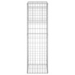 vidaXL Poteaux à panier de gabion 2 Pièces 40x40x140 cm Fer