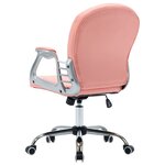 Chaise fauteuil siège de bureau informatique étude pivotante Rose similicuir rose 02_0024056