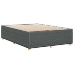 vidaXL Cadre de lit sans matelas gris foncé 160x200 cm tissu