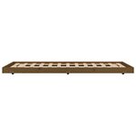 vidaXL Cadre de lit sans matelas marron miel 100x200cm bois pin massif