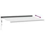 vidaXL Auvent rétractable anthracite et blanc 5x3 m tissu et aluminium