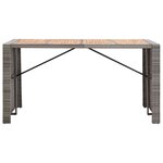 vidaXL Ensemble de bar d'extérieur 9 Pièces poly rotin bois d'acacia Gris