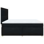 vidaXL Sommier à lattes de lit avec matelas Noir 180x200 cm Tissu