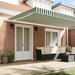 vidaXL Auvent rétractable électrique Vert et blanc 500 × 350 cm