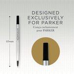 Recharge rollerball Z41 Pointe Moyenne 0 7 mm Noire x 5 PARKER