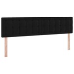 vidaXL Lit de Rangement avec tête de lit Noir 160 x 200 cm Velours