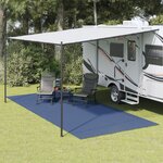 vidaXL Tapis de sol de camping bleu 5 5x2 5 m