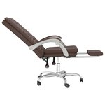 vidaXL Fauteuil inclinable de bureau Marron Similicuir