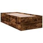 vidaXL Cadre de lit sans matelas chêne fumé 90x190 cm