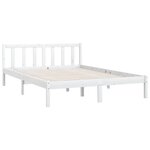 vidaXL Cadre de lit sans matelas blanc bois de pin massif