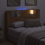 vidaXL Tête de lit avec étagère Chêne artisanal 140 x 17 x 104 5 cm