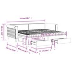 vidaXL Lit de jour avec gigogne et tiroirs vert foncé 90x200cm velours