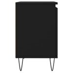 vidaXL Tables de chevet 2 Pièces noir 40x30x50 cm bois d'ingénierie