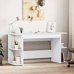 vidaXL Bureau blanc 140x50x75 cm bois d'ingénierie