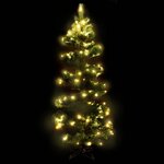 vidaXL Arbre de Noël hélicoïdal pré-éclairé et support vert 150 cm PVC