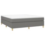 vidaXL Sommier à lattes de lit avec matelas Gris foncé 160x200cm Tissu