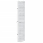 vidaXL Cloison de séparation 3 panneaux blanc bois de paulownia massif