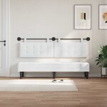 vidaXL Tête de lit suspendue Blanc Tissu
