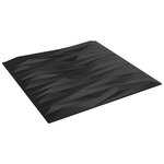 vidaXL Panneaux muraux 48 Pièces noir 50x50 cm XPS 12 m² pierre