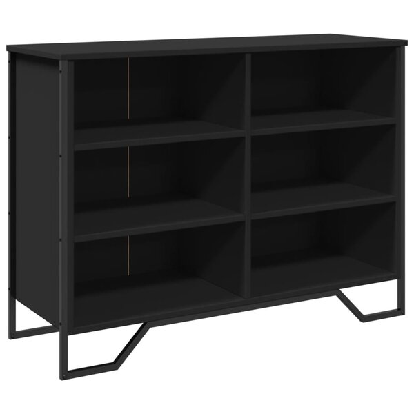 vidaXL Buffet noir 101x35 5x74 5 cm bois d'ingénierie