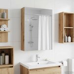 vidaXL Armoire Miroir de Salle de Bain Chêne artisan 50 x 14 5 x 70 cm