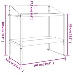 vidaXL Support pour plantes anthracite 100x54 5x100 cm acier galvanisé