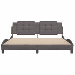 vidaXL Cadre de lit sans matelas Zadar gris 180x200 cm similicuir