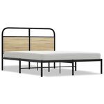 vidaXL Cadre de lit sans matelas 120x190 cm cm chêne sonoma