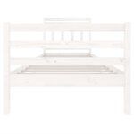 vidaXL Cadre de lit sans matelas blanc bois massif 90x200 cm